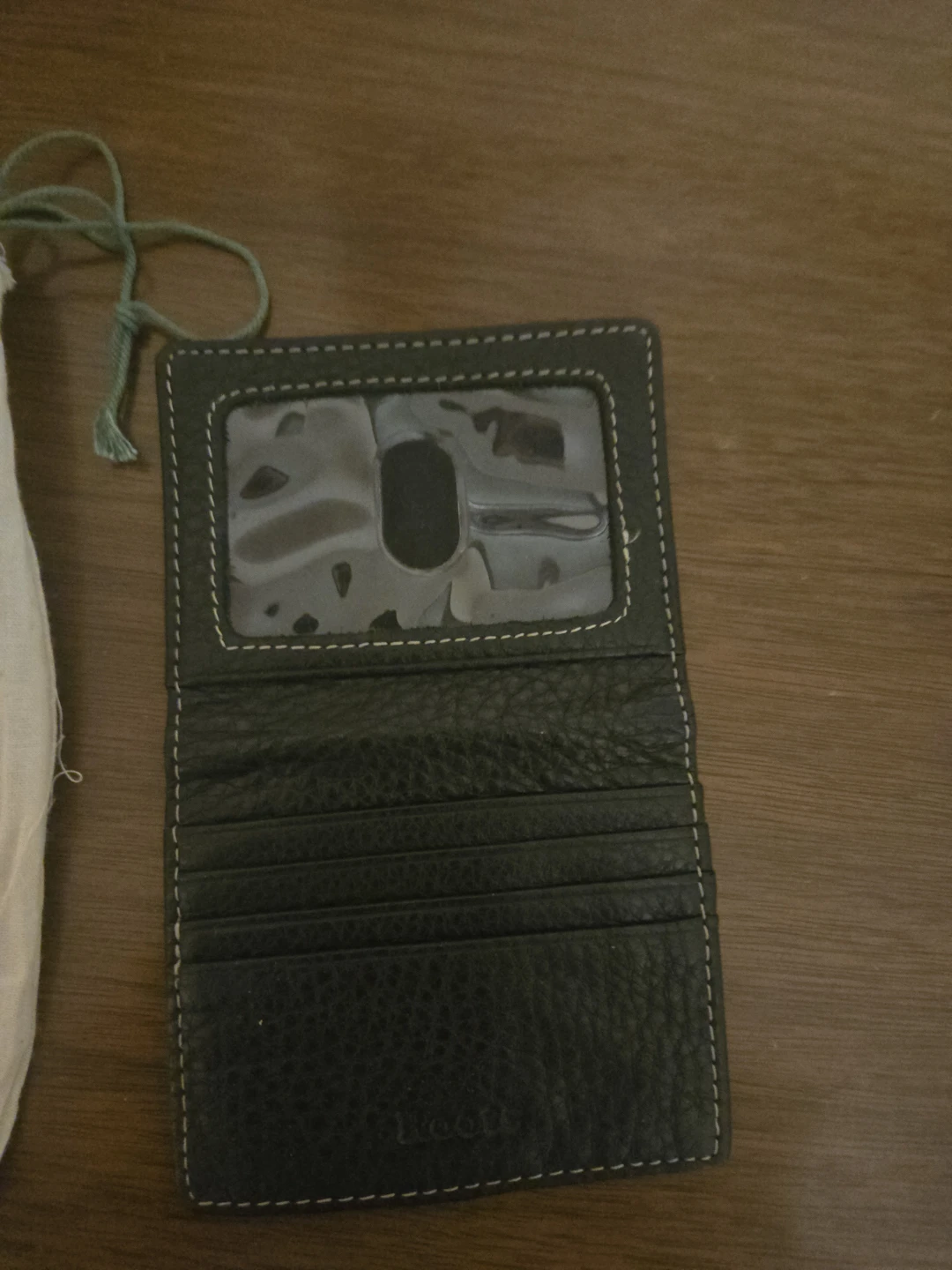 Roots Leather Card Holder with Bag Freecycle # - photo 2