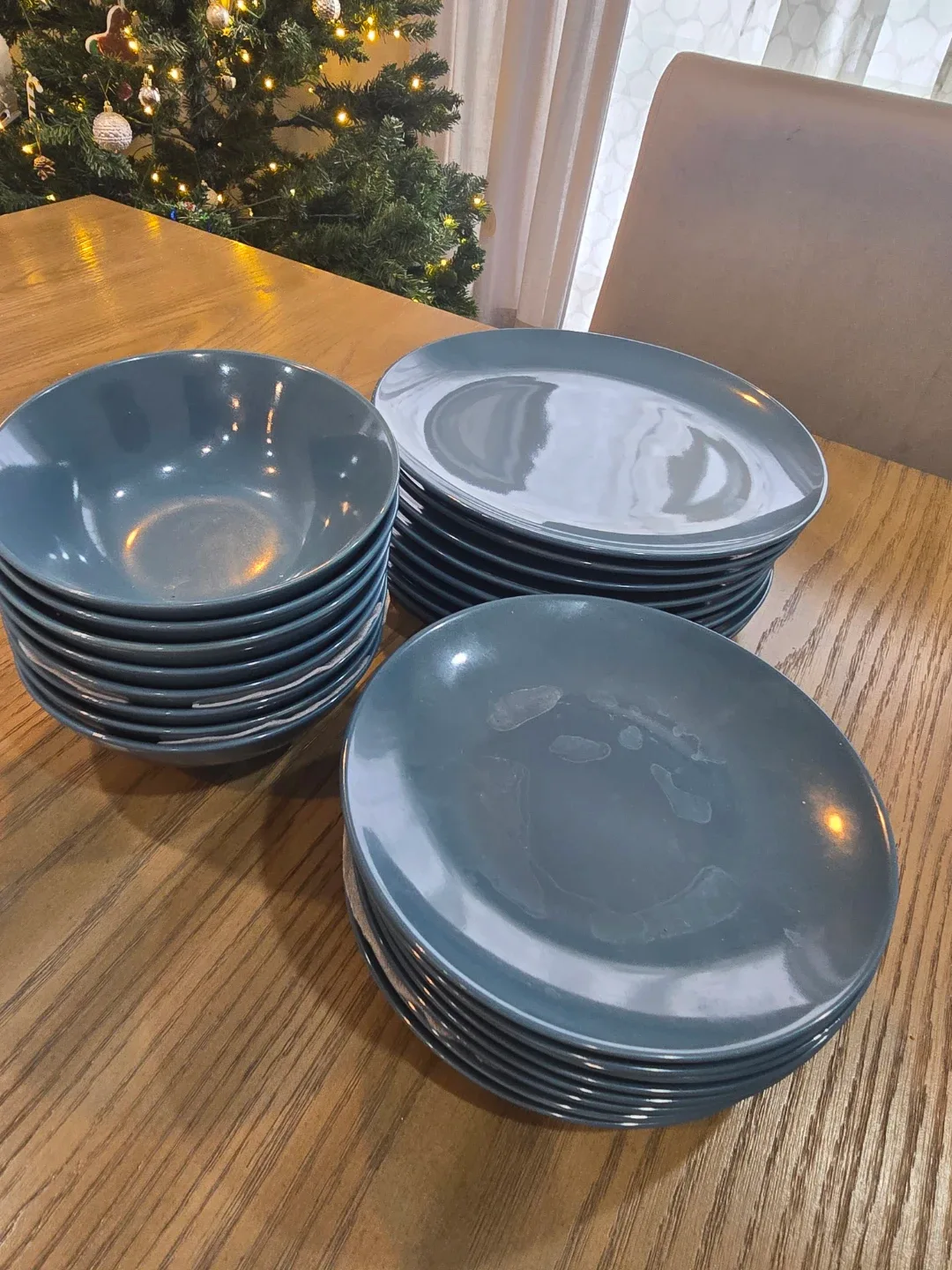 IKEA Dinnerware Set - Plates & Bowls, Teal