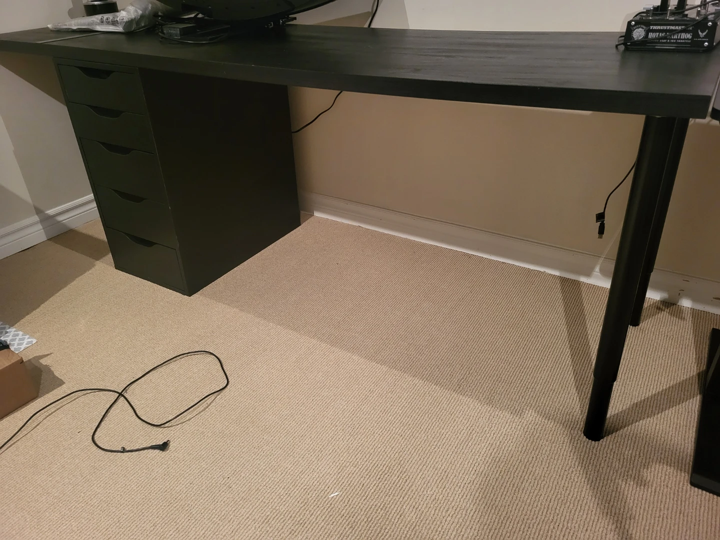 IKEA Alex/Linnmon Desk - Black/Brown