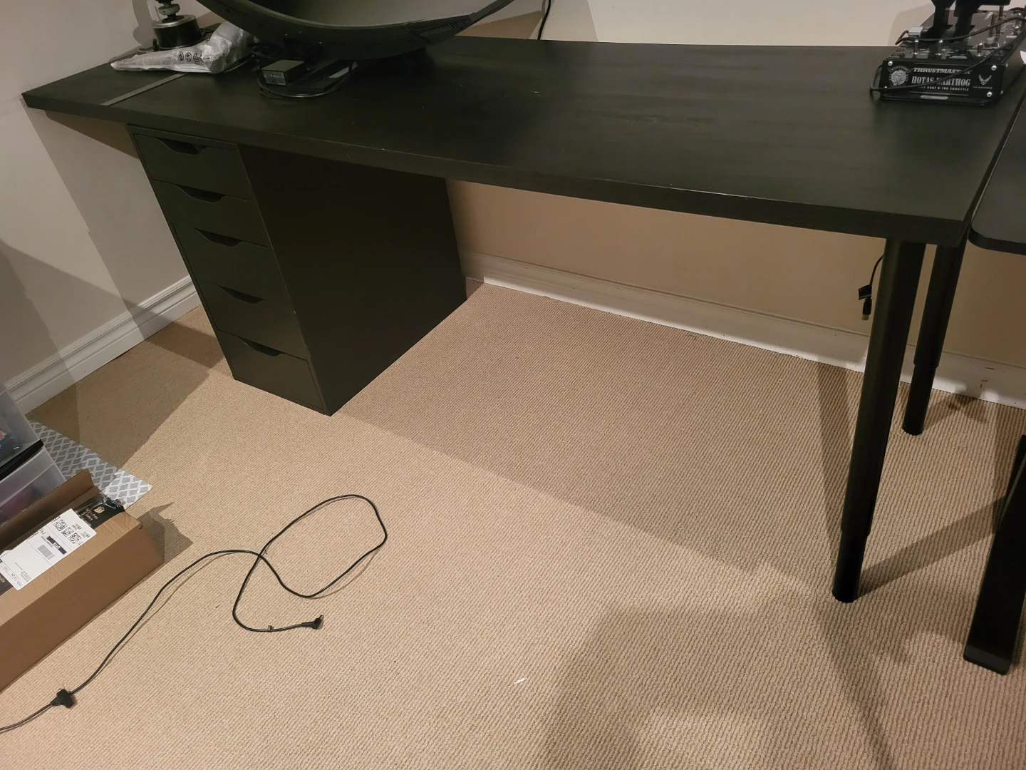 IKEA Alex/Linnmon Desk - Black/Brown - photo 2