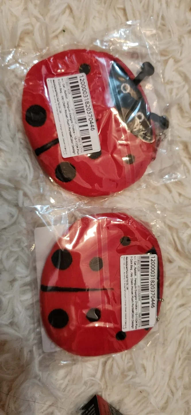 Ladybug Coin Purse Keychains - New!