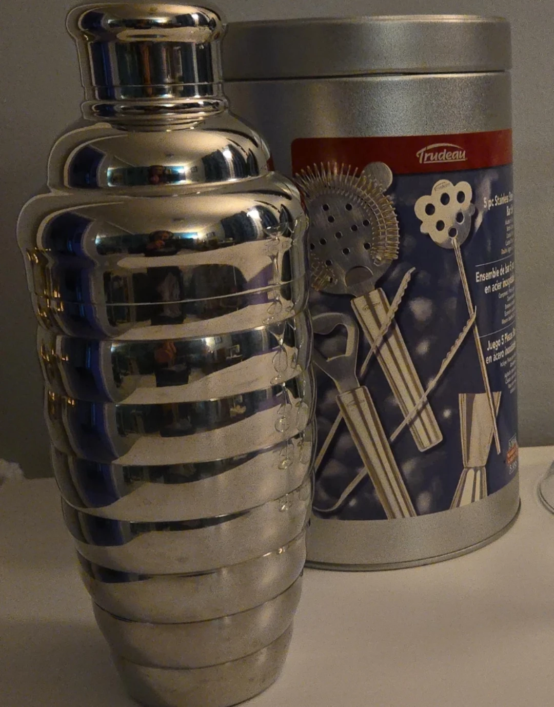 Trudeau Cocktail Shaker Set & Glasses - photo 3