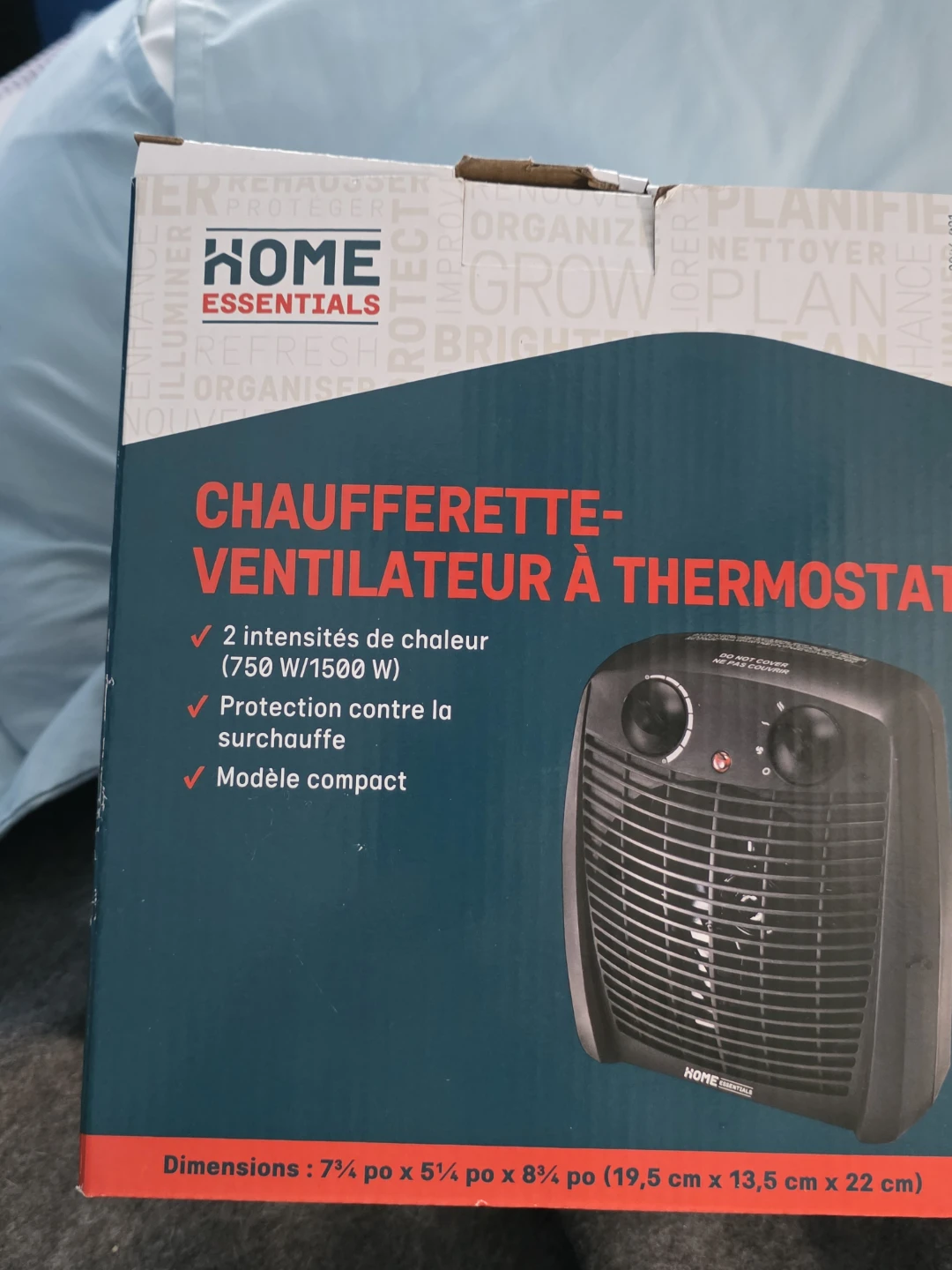 Home Essentials Heater Fan with Thermostat