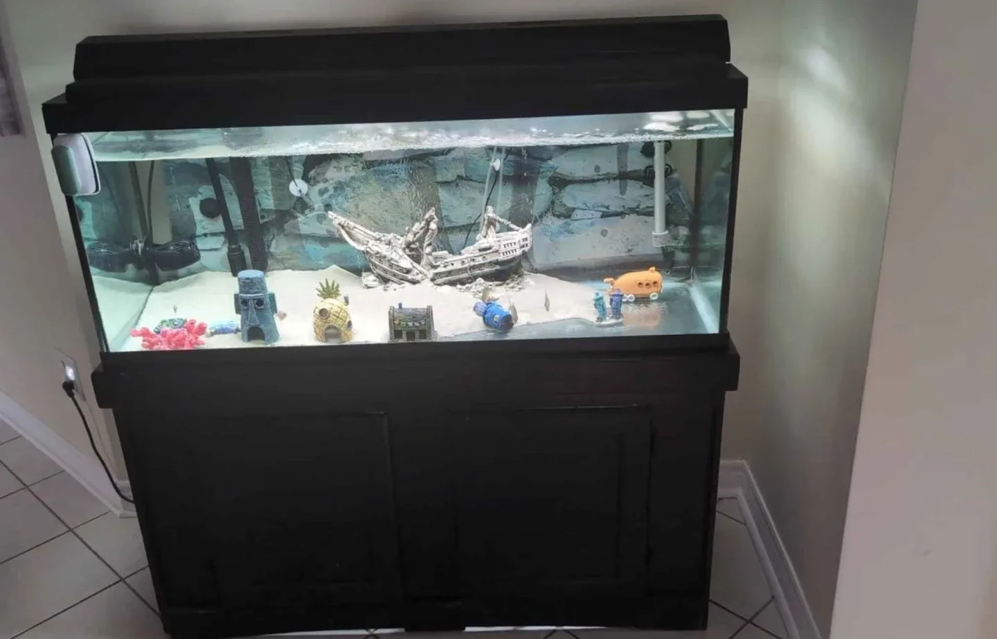 Fish Tank with Stand and Accessories