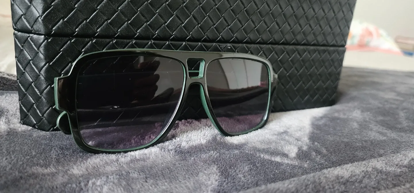 Green Sunglasses with Case