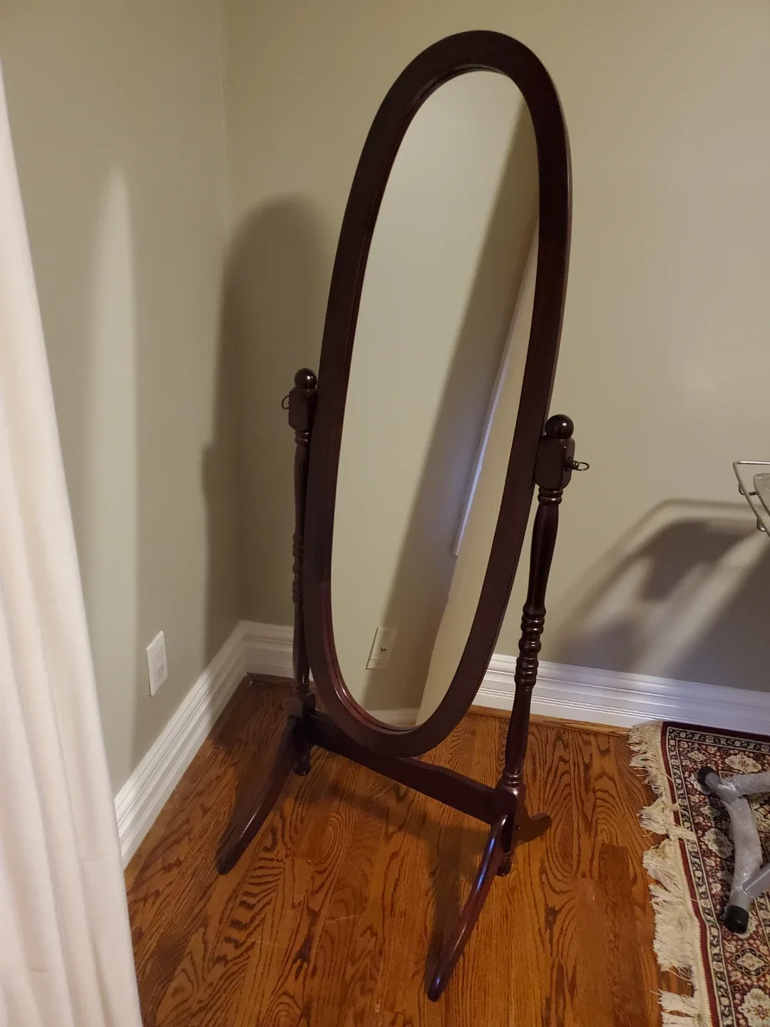 Oval Cheval Mirror - Dark Wood Finish image indicator(2)