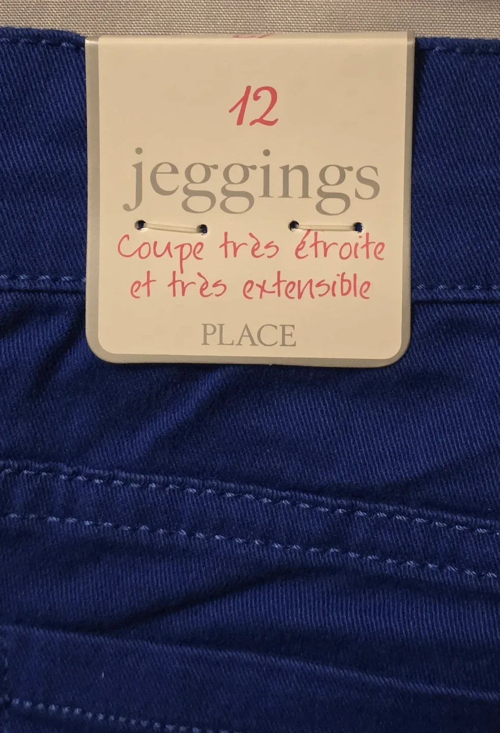 NEW! The Children's Place Royal Blue Jeggings! Girl's Size 12 image indicator(6)