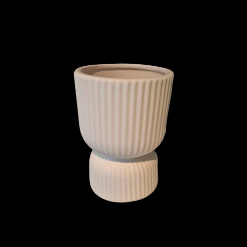 Small White Ceramic Planter