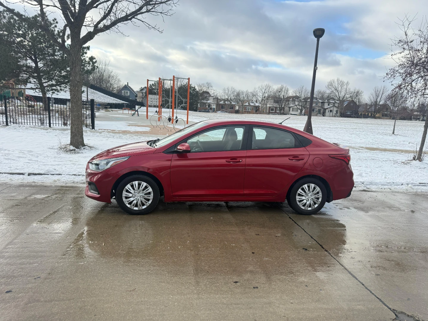 Red Hyundai Accent