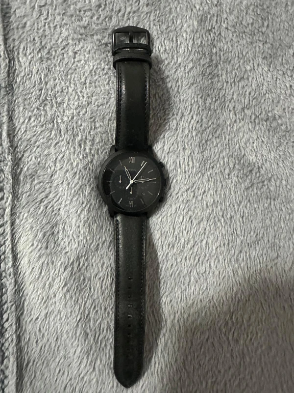 Fossil Black Leather Watch - photo 2