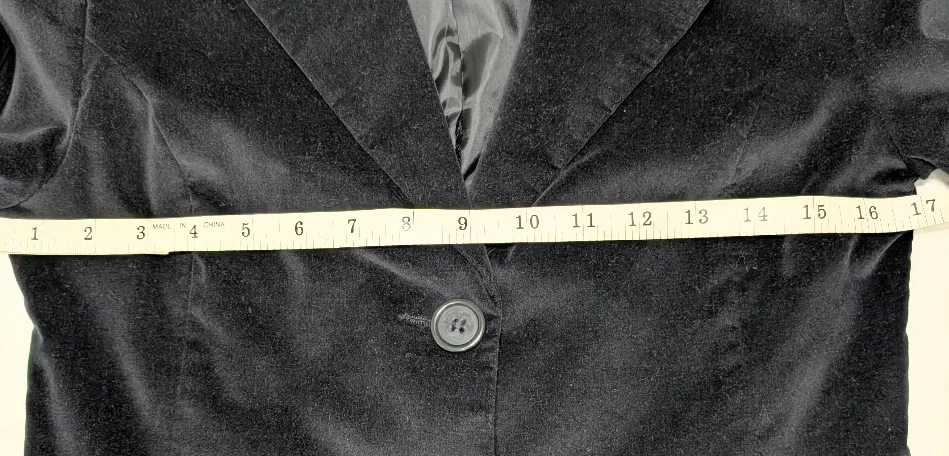 PURE by Alfred Sung Black Velvet Blazer Size S #cleanout image indicator(4)