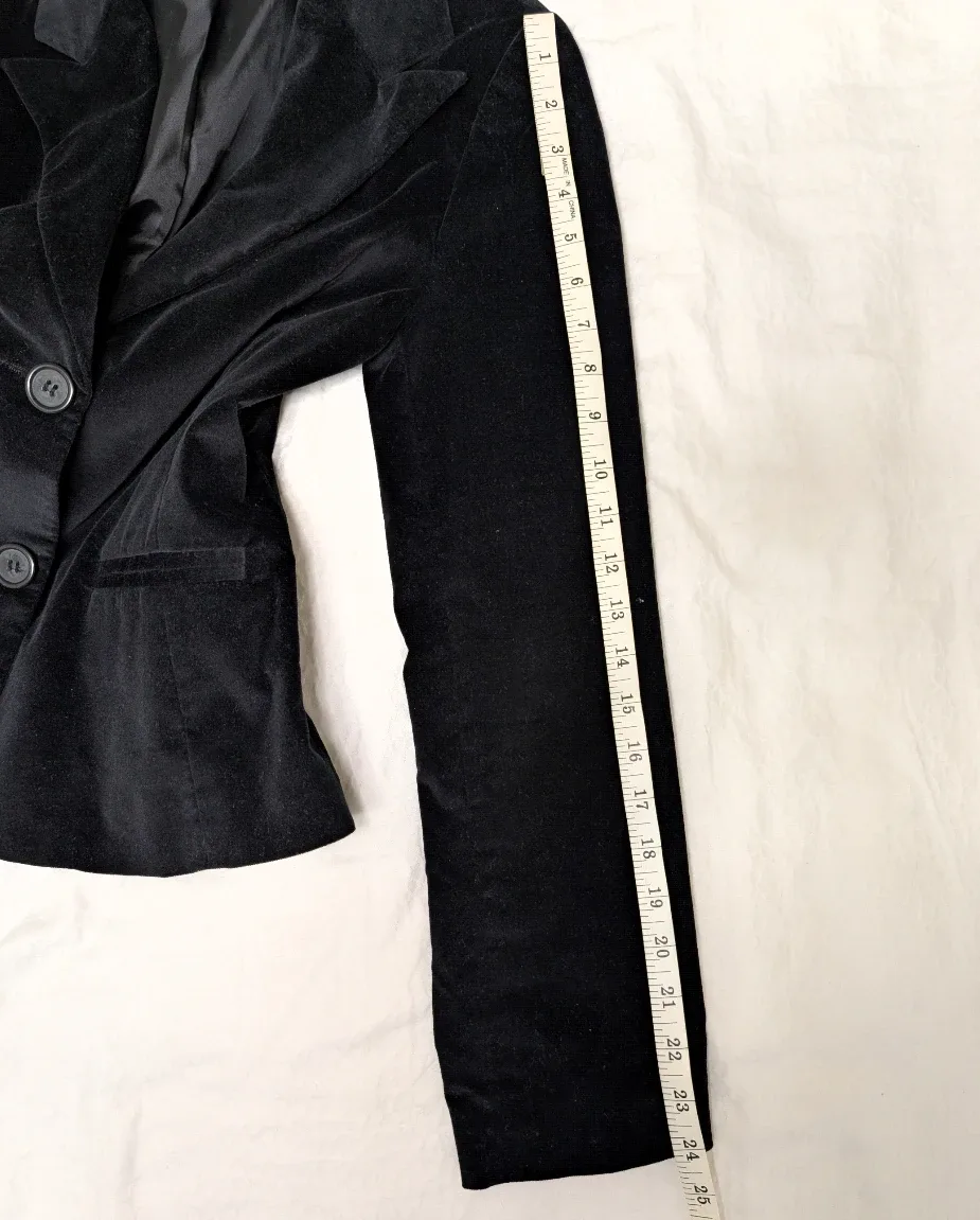 PURE by Alfred Sung Black Velvet Blazer Size S #cleanout image indicator(5)