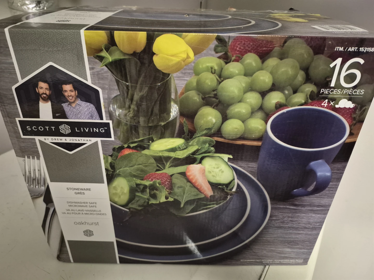 Scott Living Oakhurst 16-Piece Dinnerware Set, New