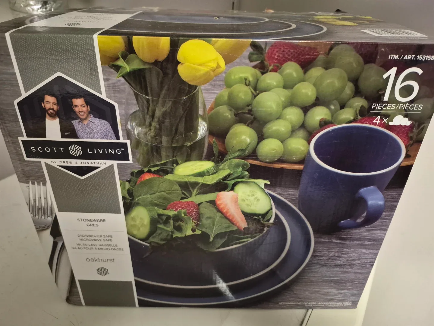 Scott Living Oakhurst 16-Piece Dinnerware Set, New