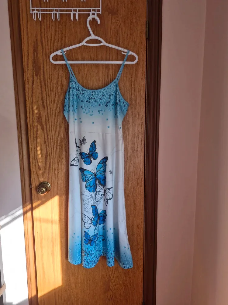 Butterfly Print Dress with Bolero Jacket image indicator(3)