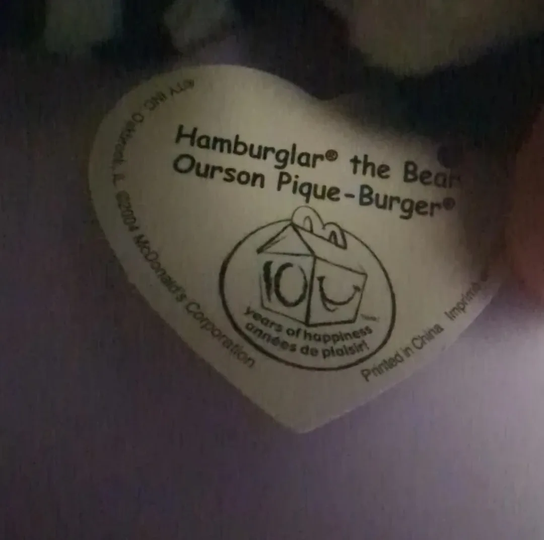 McDonald's Hamburglar TY Beanie Baby - 2004 image indicator(3)