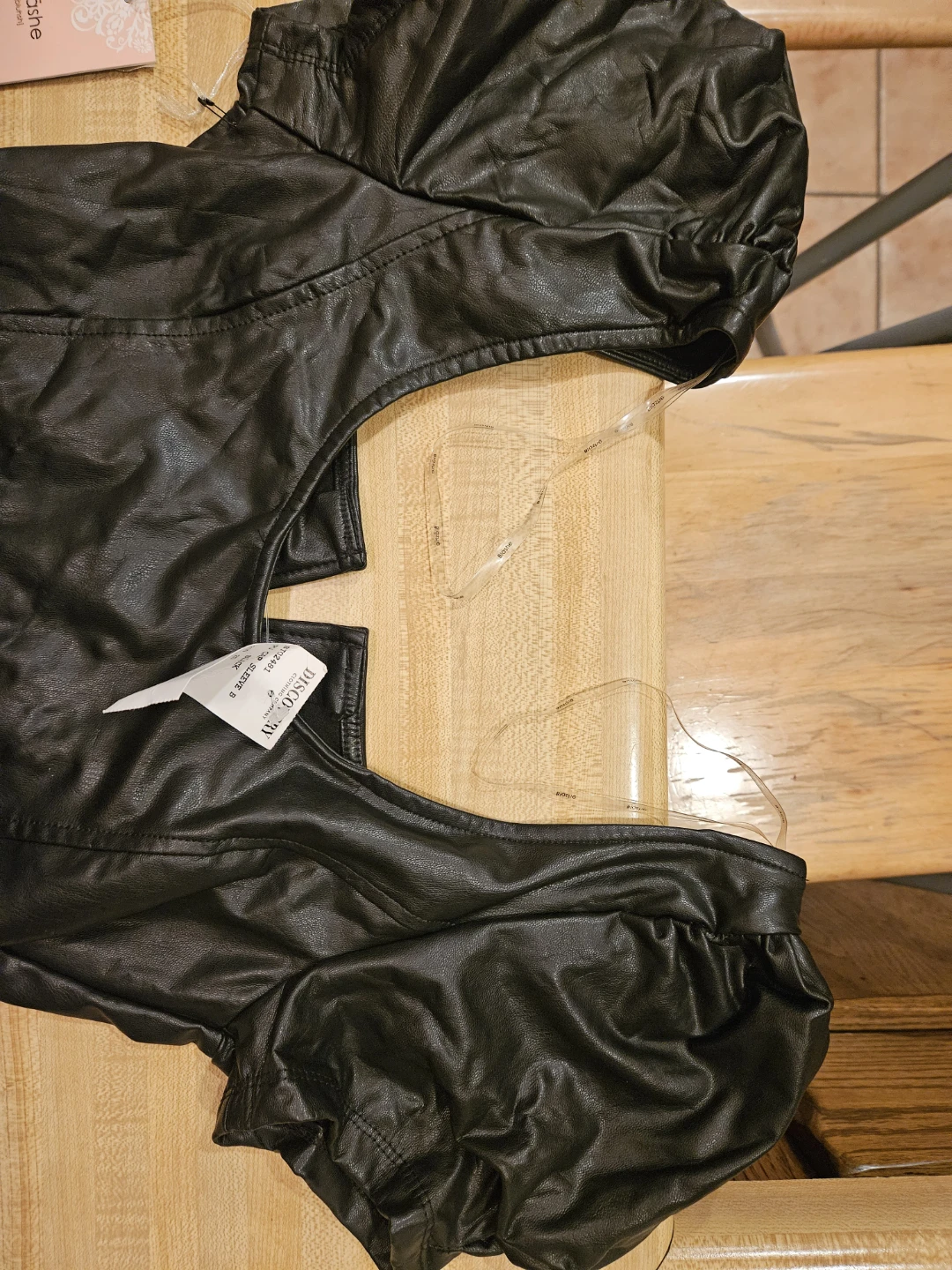 Bläsne Black Faux Leather Bodysuit - photo 3