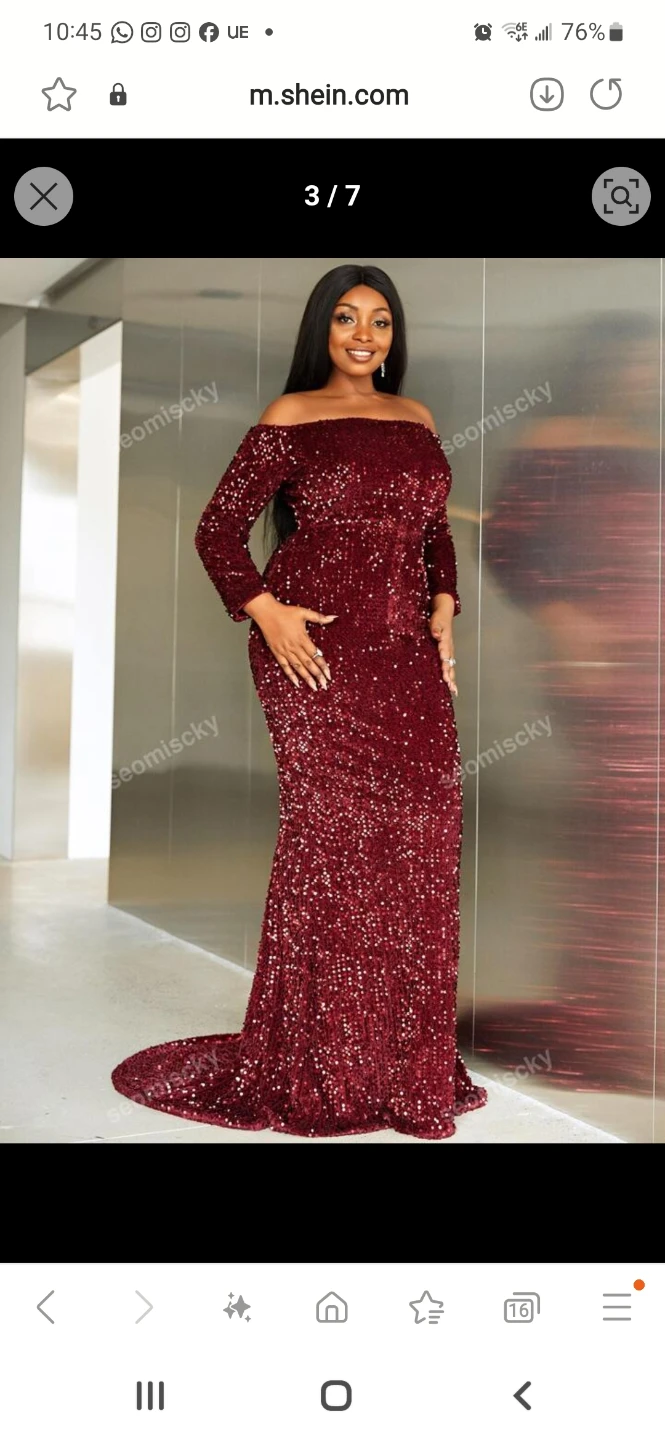 Red sequin dress - photo 3