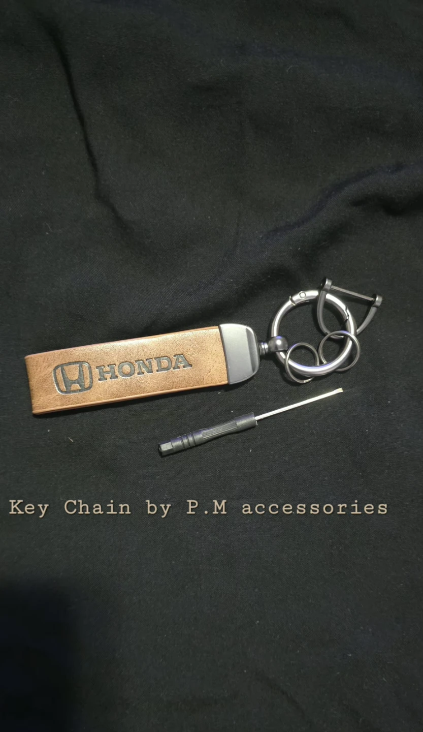Honda Leather Keychain