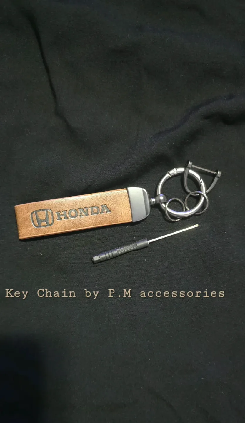 Honda Leather Keychain