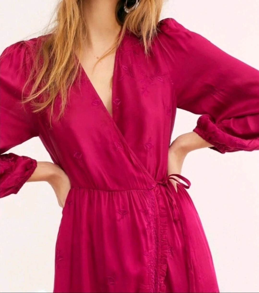 Free People Pink/Rose Embroidered Dress XL - photo 2