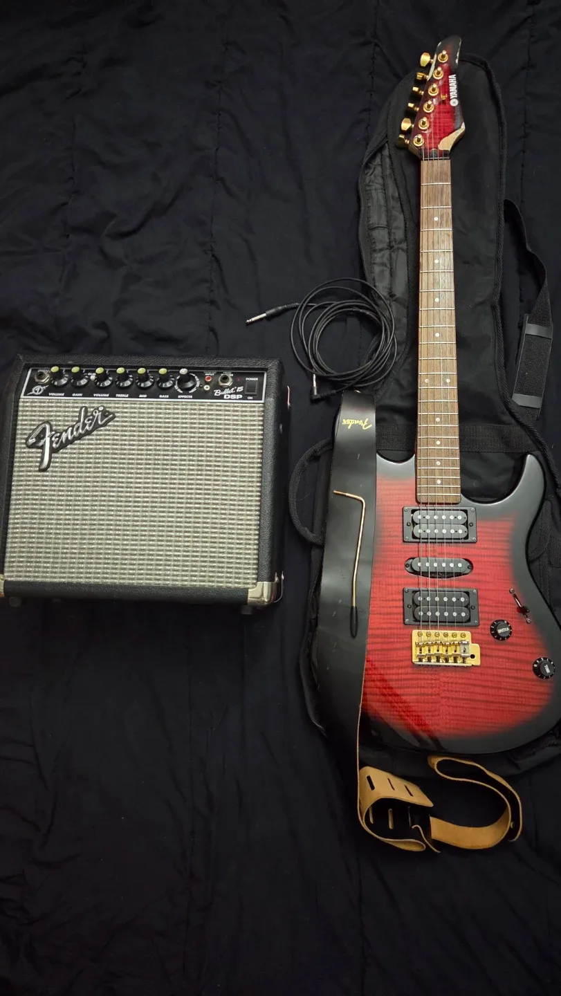 🎸 Electric Guitar + Fender Amp Bundle – Ready to Play!