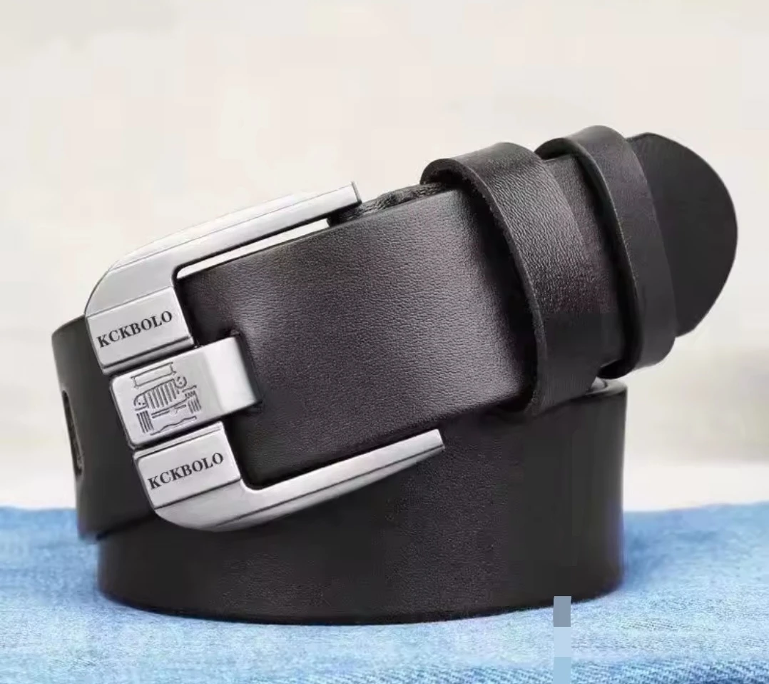 KCKBOLO Black Leather Belt