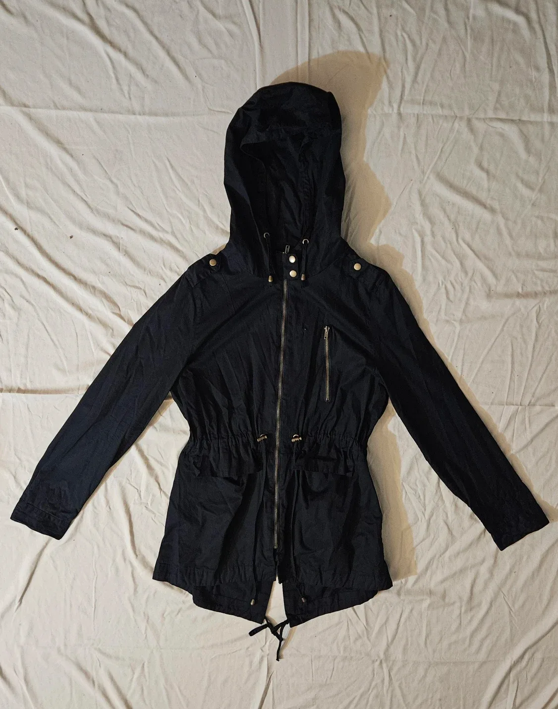 Black hooded jacket - size XL