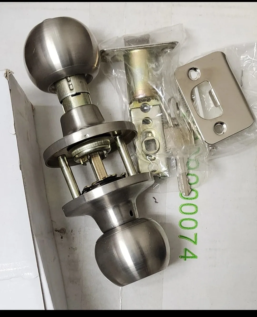 New Door Knob Set - Stainless Steel Finish