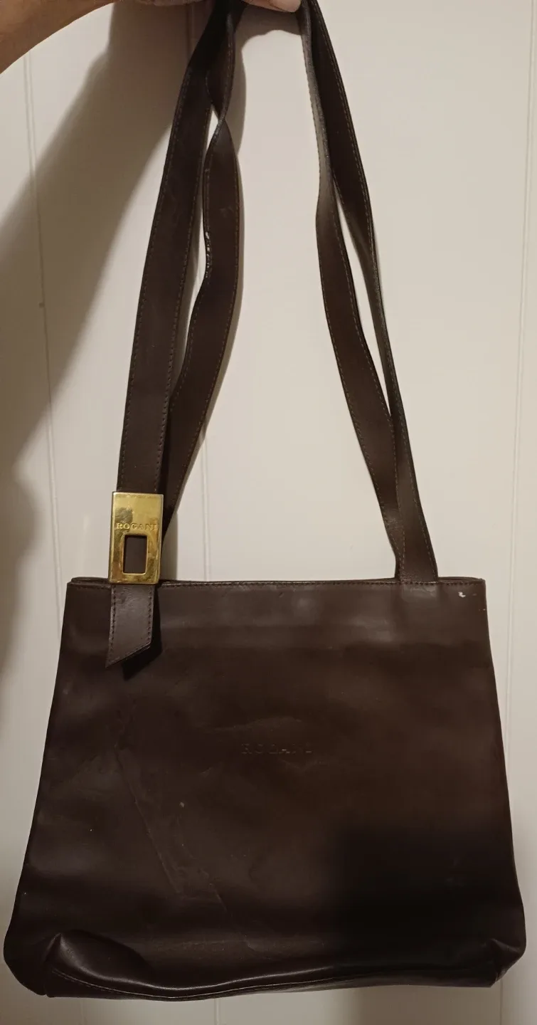 Rogani Brown Leather Shoulder Bag/Purse