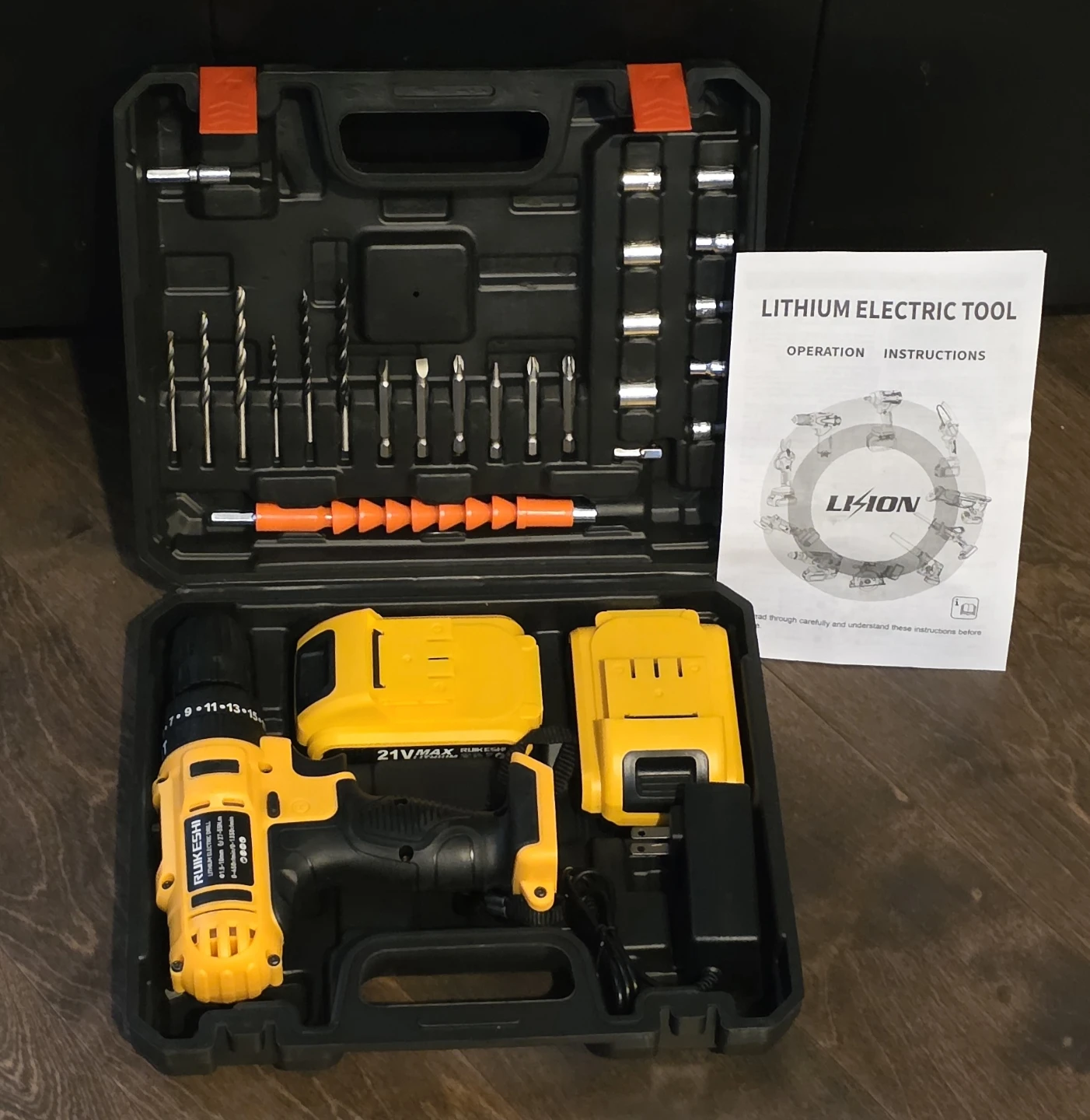 RUIKESHI 21V Cordless Drill Kit - Brand New!