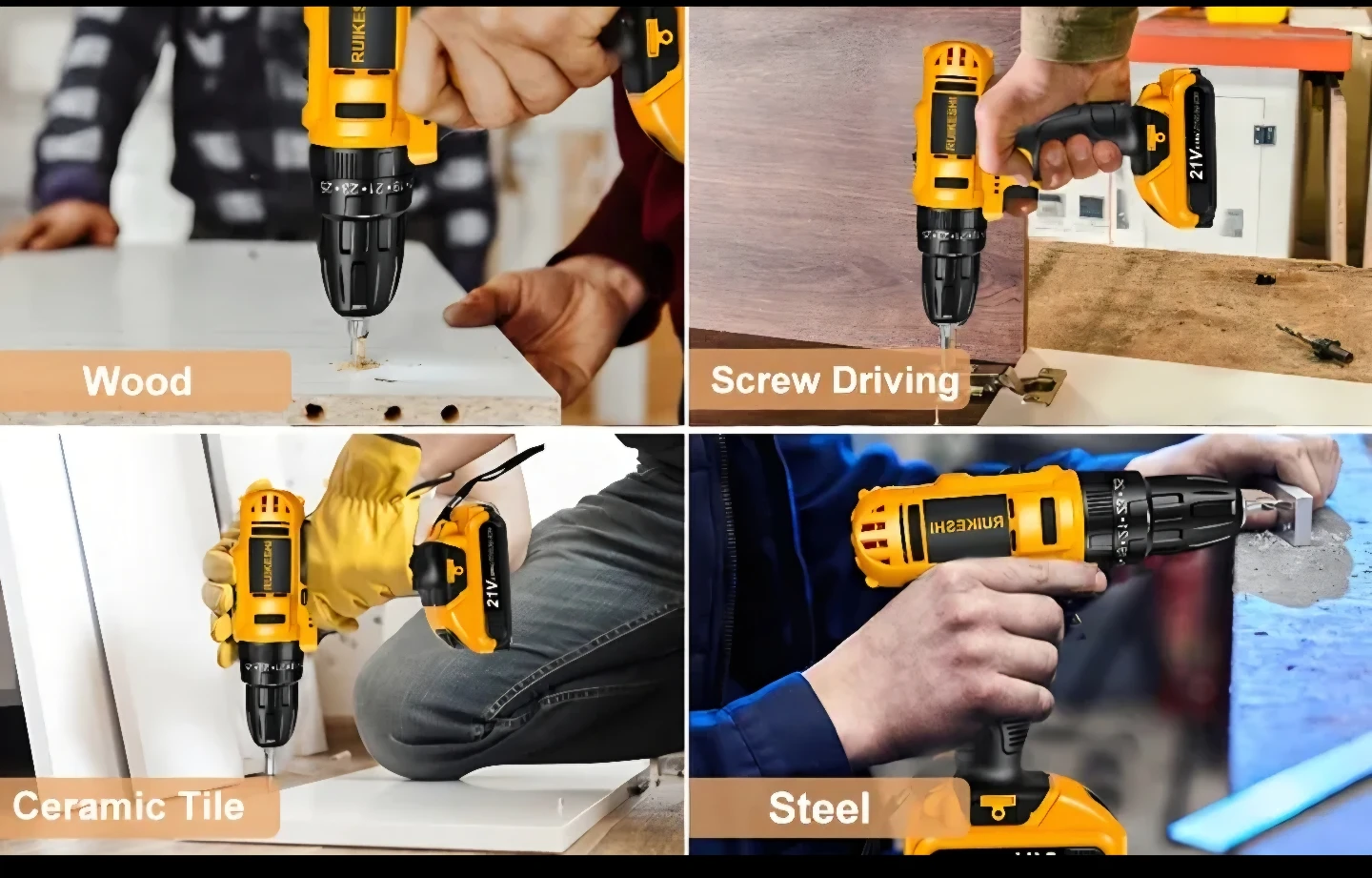 RUIKESHI 21V Cordless Drill Kit - Brand New! - photo 3