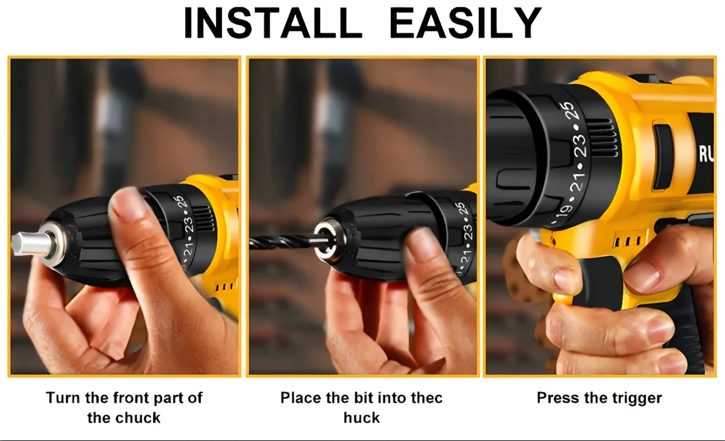 RUIKESHI 21V Cordless Drill Kit - Brand New! - photo 4