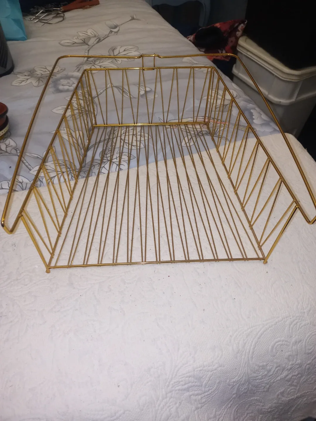 Gold Plated Metal Basket / Shelf