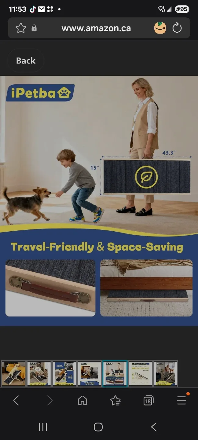 foldable Wood Wood pet Ramp 39" image indicator(4)