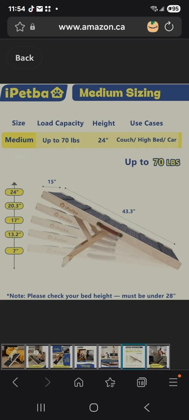 foldable Wood Wood pet Ramp 39" image indicator(5)