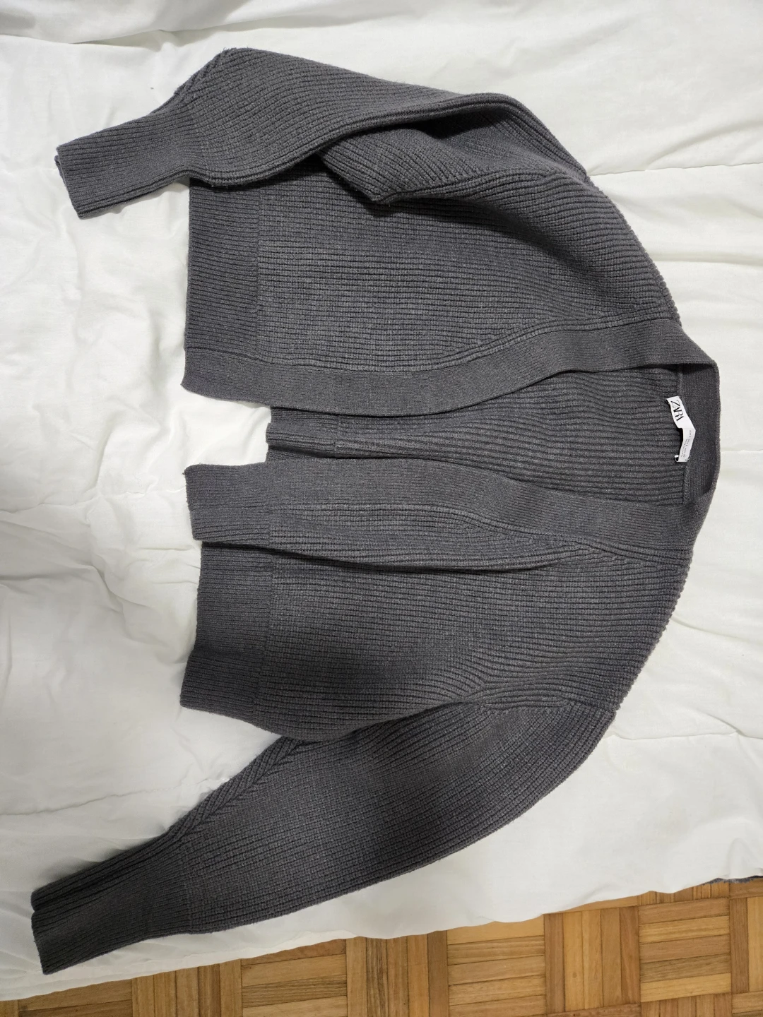 Zara Grey Knit Cardigan - Size L - photo 2