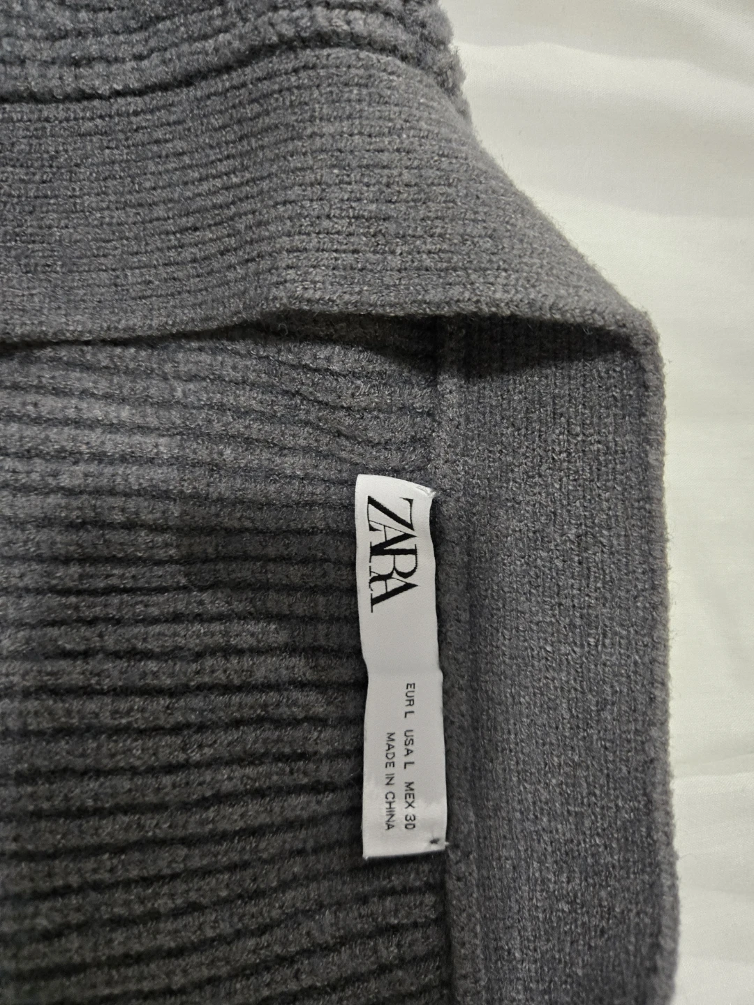 Zara Grey Knit Cardigan - Size L - photo 3