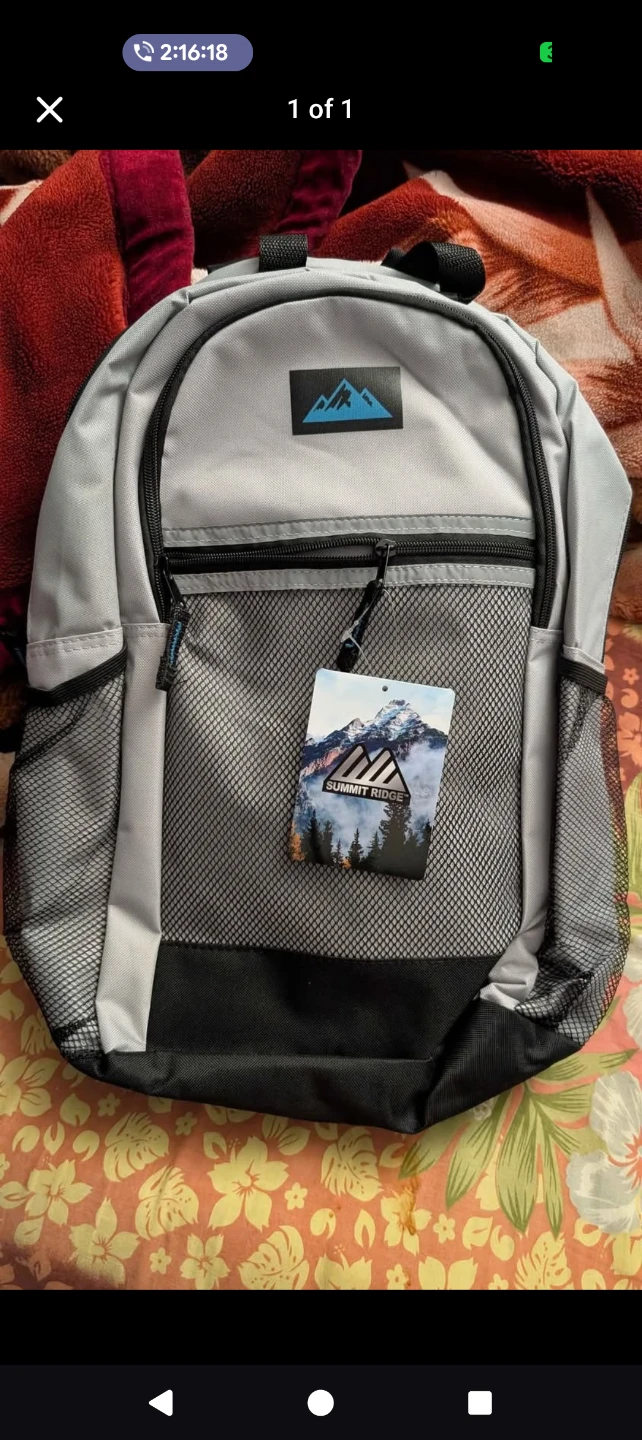 Summit Ridge Grey & Black Backpack - New