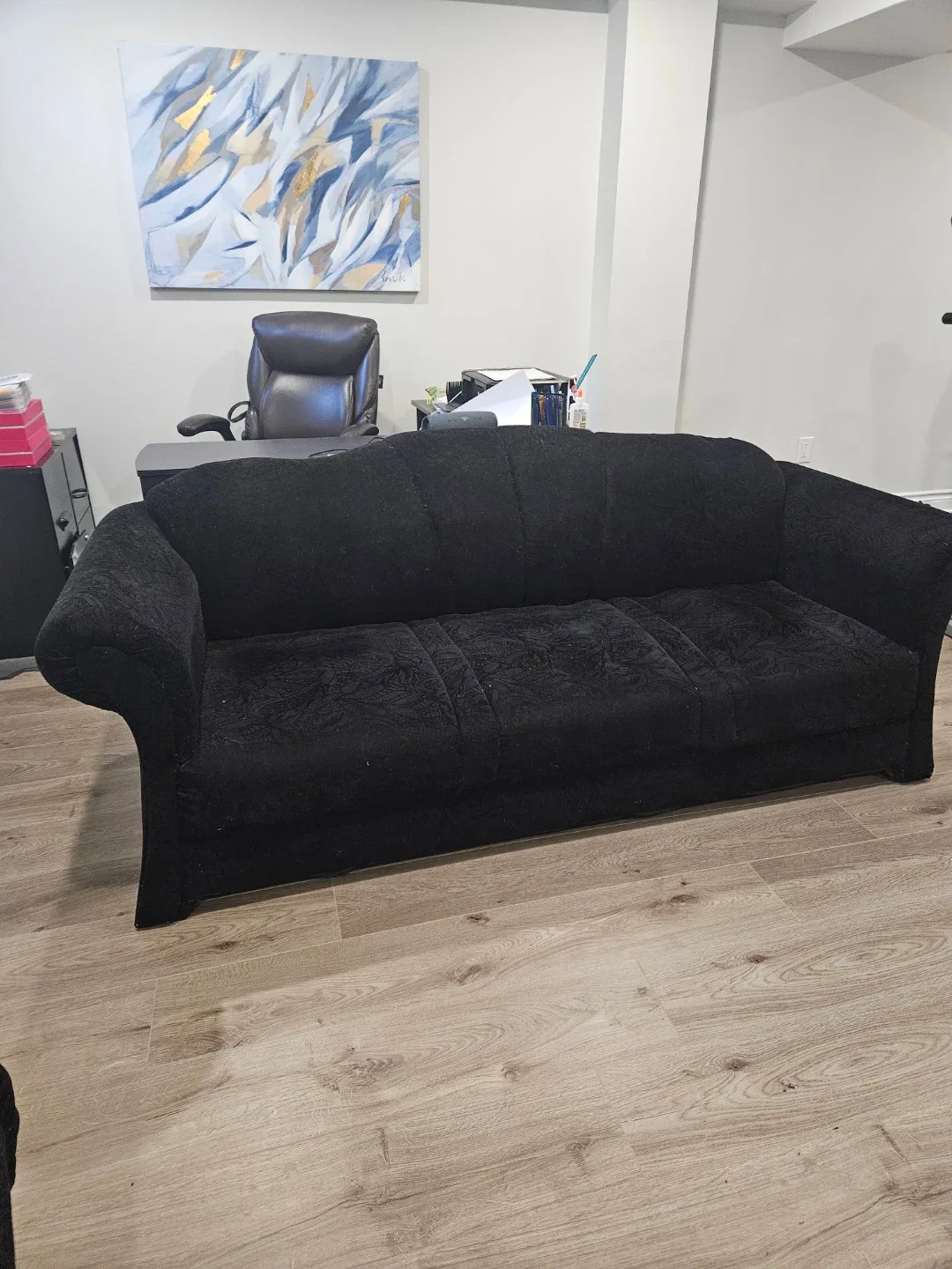 Black Sofa and Armchair Set