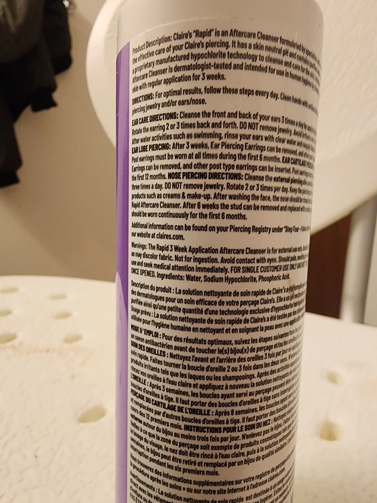 NEW Claire's Pierced Rapid Aftercare Cleanser - photo 4
