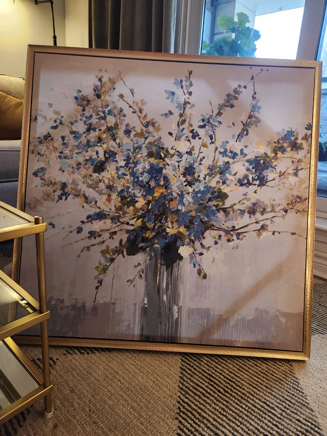 Floral Wall Art with Gold Frame - photo 3