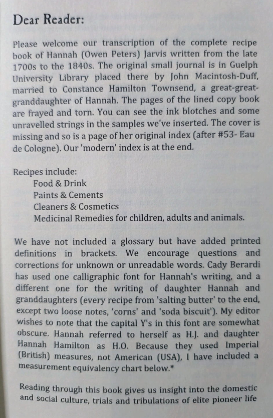 Recipes & Remedies in Upper Canada by Hannah Peters Jarvis - photo 4