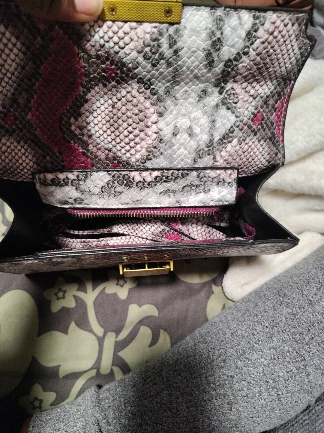 Snakeskin Print Handbag - photo 2