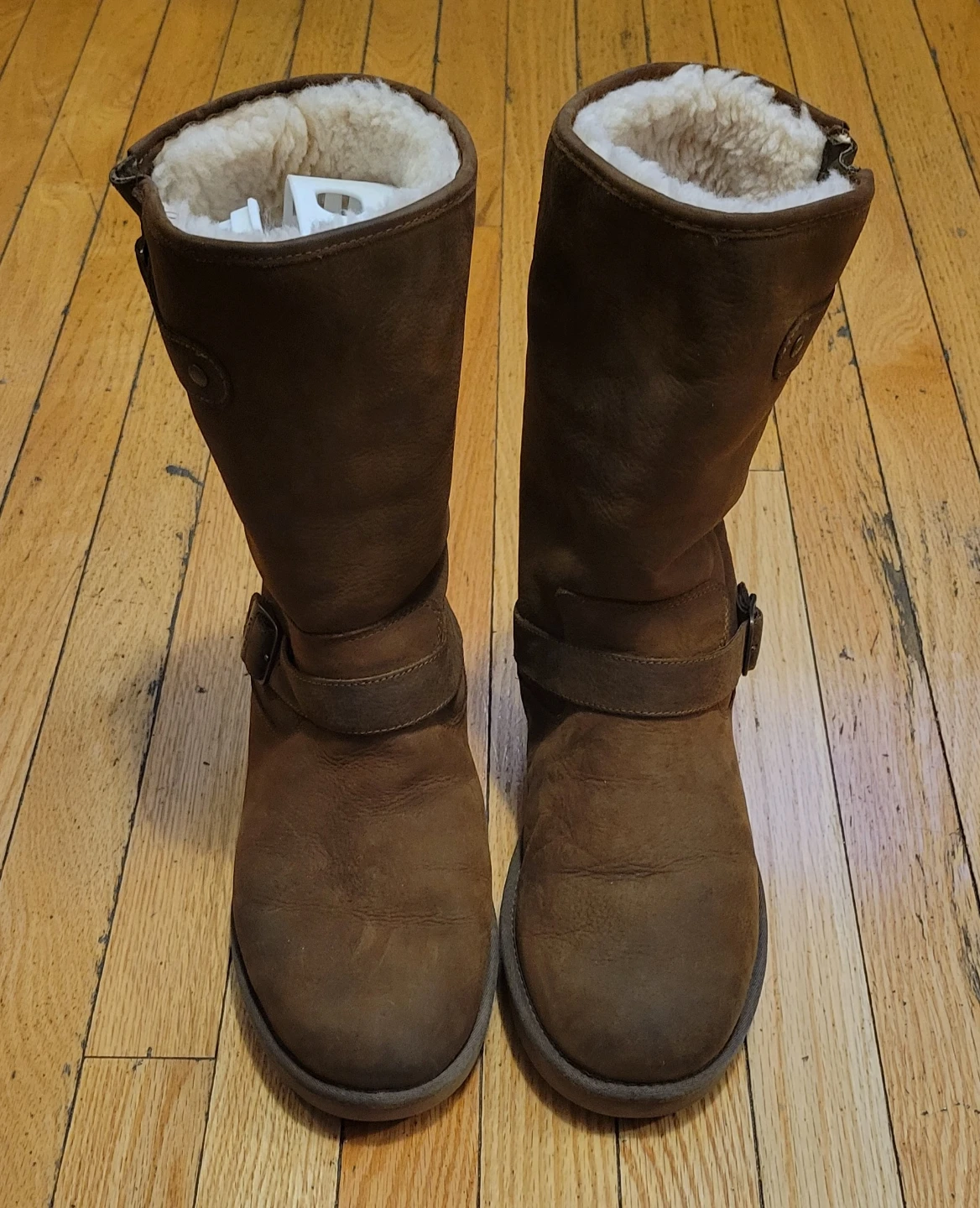 UGG Brown Leather Boots size 11 - photo 4