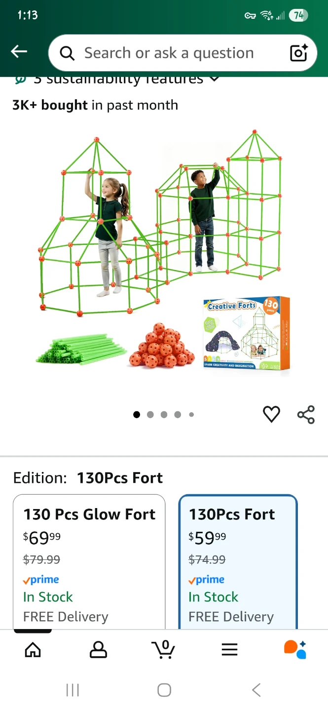 Creative Forts by Tiny Land - 130 Pcs Fort - photo 2