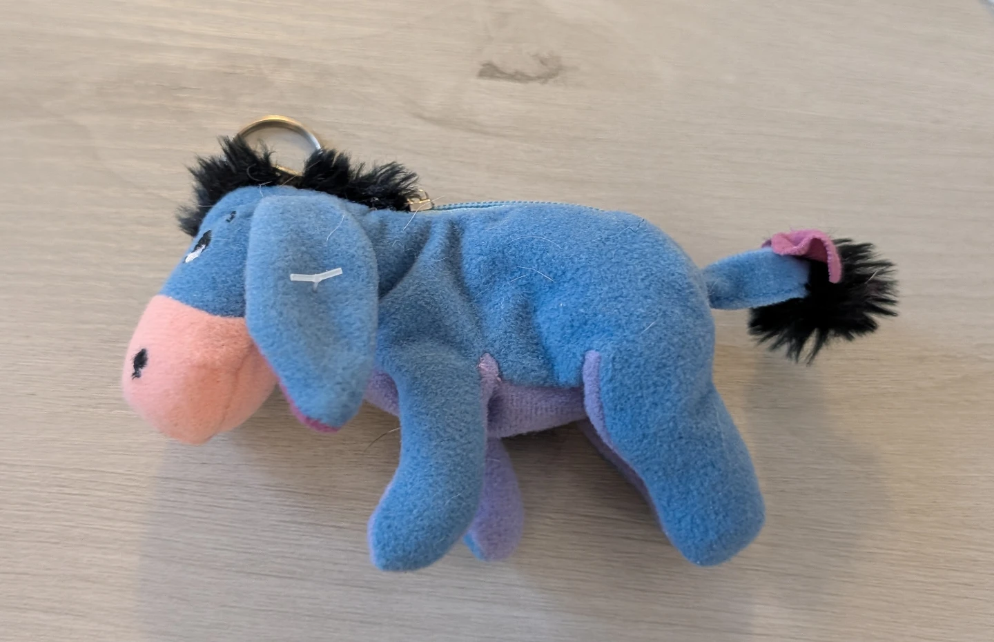 Brand New Eeyore Plush Coin Purse Keychain - photo 2