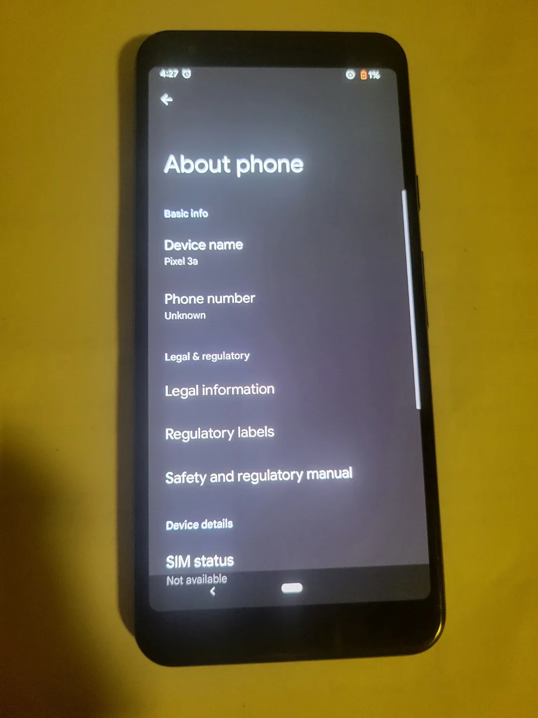 Google Pixel 3a cell phone - android Black 128 gb #cleanout image indicator(2)