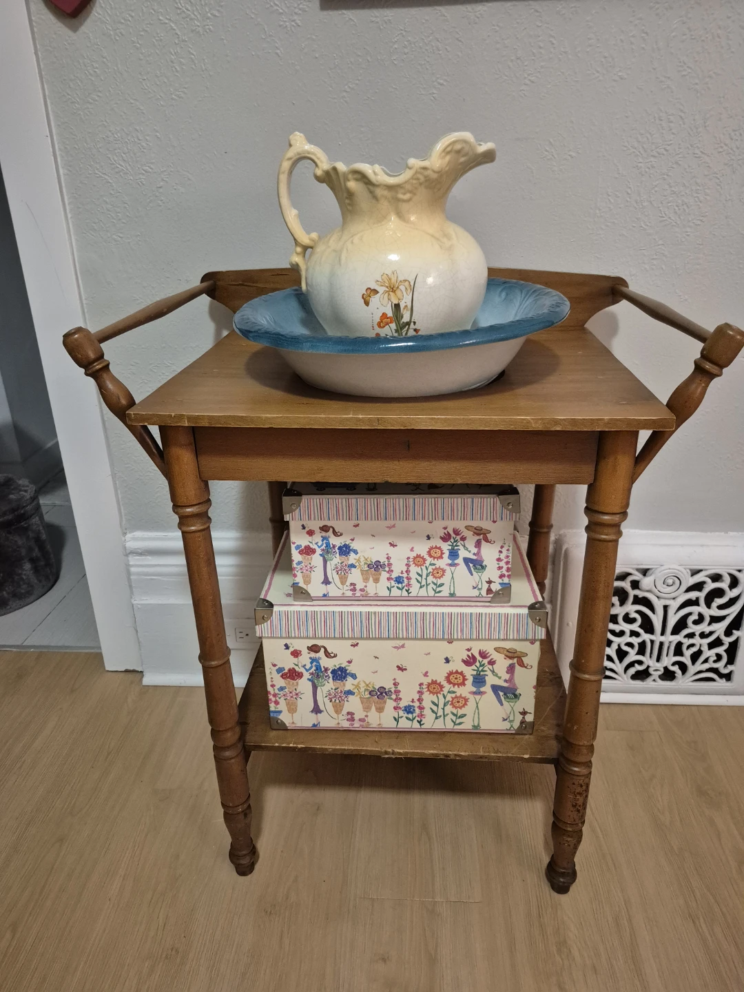 Antique Wash Basin Set and bowl and pitcher