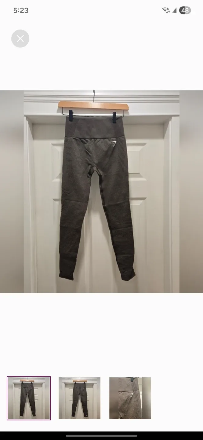 Women's Gymshark Vital Seamless Leggings - Brown Marl